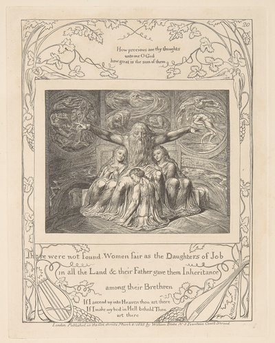 Livro de Jó, Placa 20, Jó e Suas Filhas 作： William Blake