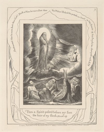 ヨブ記、プレート9、エリファズのビジョン 作： William Blake
