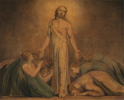 Cristo Aparecendo aos Apóstolos após a Ressurreição 作： William Blake
