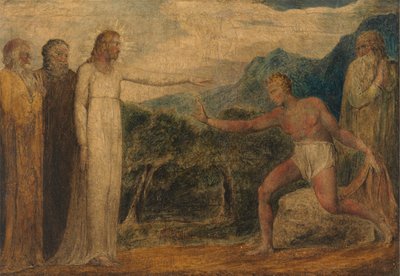 バルティマイに視力を与えるキリスト 作： William Blake