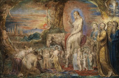 キリストのエルサレム入城（銅に油彩） 作： William Blake