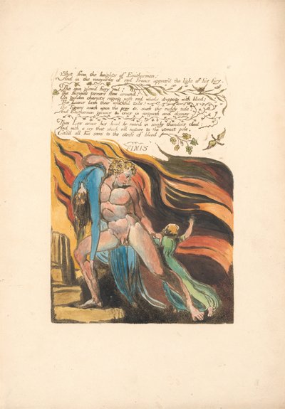 ヨーロッパ。予言、プレート17、高さから撃たれた。 。 。 。 （ベントレー18） 作： William Blake