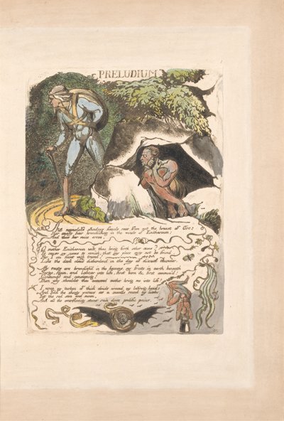 ヨーロッパ。予言、プレート3、プレルディウム 作： William Blake