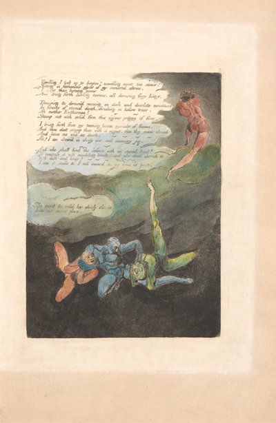 ヨーロッパ。予言、プレート4、私が見上げたくない。 。 。 。 （ベントレー5） 作： William Blake