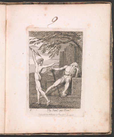 子供のための。パラダイスの門、プレート10、私の息子！私の息子！ 作： William Blake