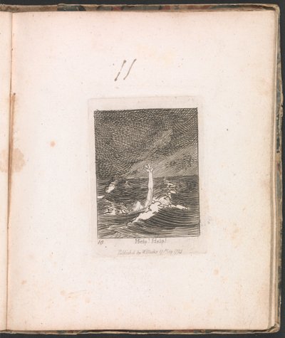 子供のための。パラダイスの門、プレート12、助けて！助けて！ 作： William Blake
