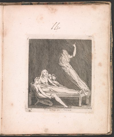 子供のための。パラダイスの門、プレート15、恐れと希望は-ビジョン 作： William Blake