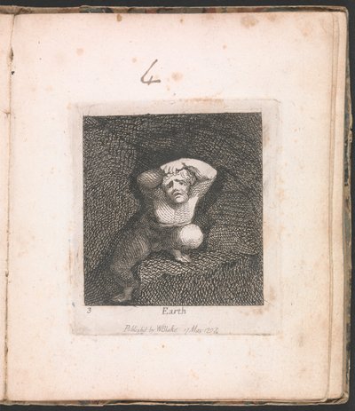 子供のための。 楽園の門、プレート5、「地球」 作： William Blake