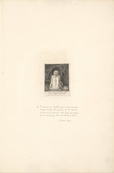 男女のために-パラダイスの門、プレート18、私はワームに言いました。 。 。 。 作： William Blake