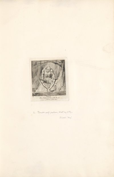 男女のために-パラダイスの門、プレート4、水 作： William Blake