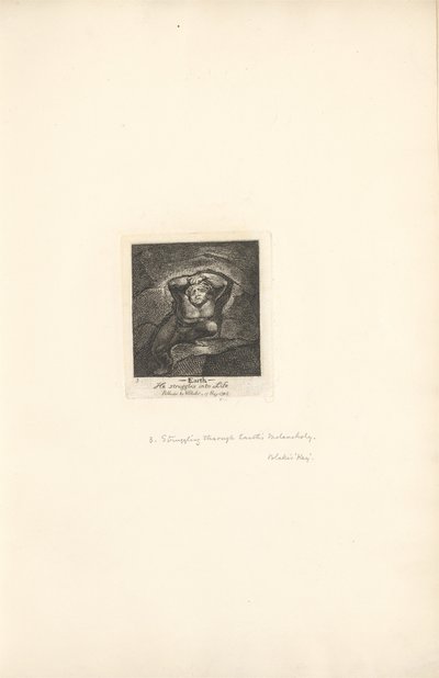 男女のために-パラダイスの門、プレート5、地球 作： William Blake