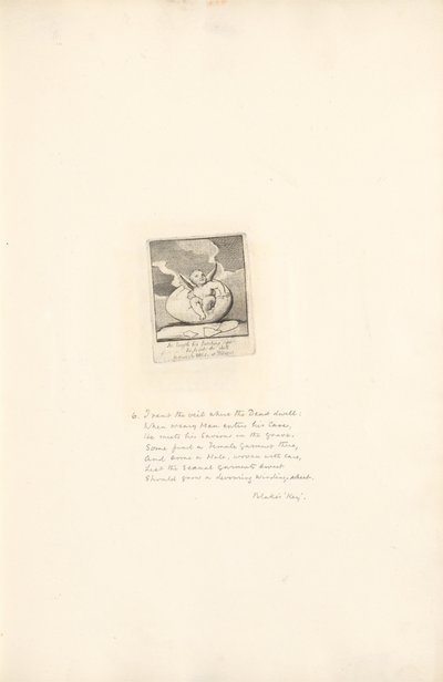 性別のために-パラダイスの門、プレート8、熟した孵化のために彼は殻を壊します 作： William Blake