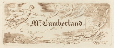 ジョージ・カンバーランドのカード、1827年。 作： William Blake