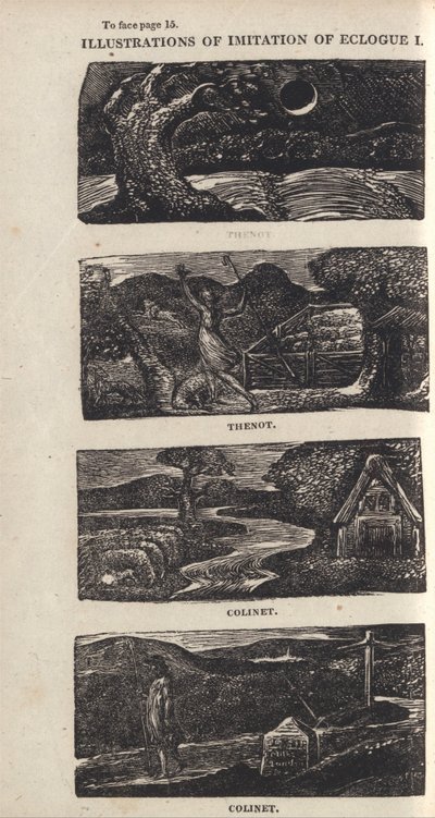 エクローグIの模倣のイラスト、15ページ 作： William Blake