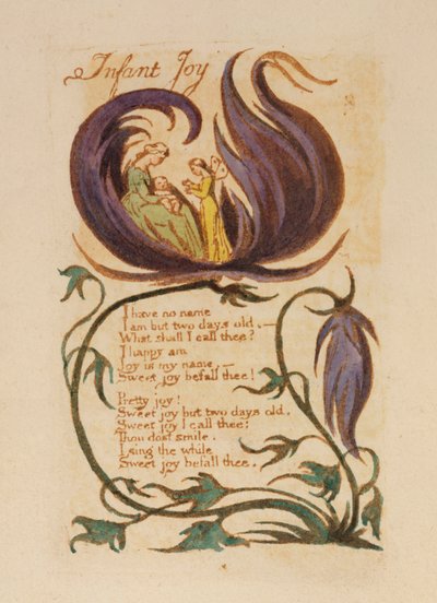 幼児の喜び、「イノセンスの歌」、1789年 作： William Blake