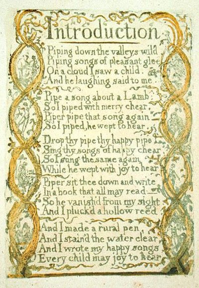 はじめに、「SongsofInnocence」のプレート3 作： William Blake