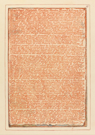 エルサレム、プレート16、ハムステッドハイゲートフィンチリー... 作： William Blake