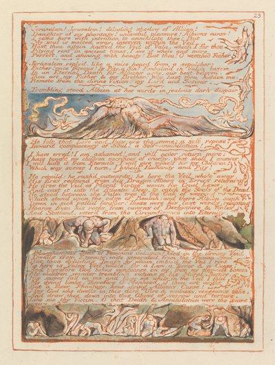 エルサレム、プレート23、エルサレム！エルサレム！...。 作： William Blake