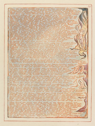 エルサレム、プレート29、そして神のビジョン... 作： William Blake