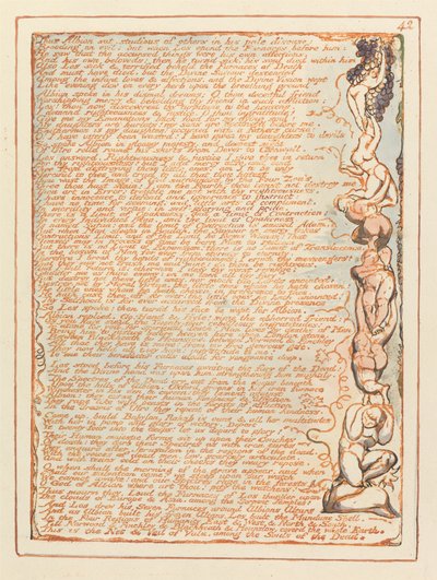 エルサレム、プレート42、したがってアルビオンは座っていた…。 作： William Blake