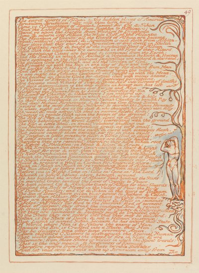 エルサレム、プレート49、アルビオンの秘密の秘密.... 作： William Blake