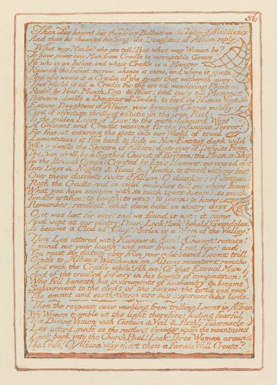 エルサレム、プレート56、それからロスは盛り上がった…。 作： William Blake