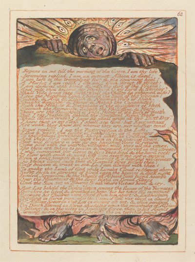 エルサレム、プレート62、私に休息... 作： William Blake