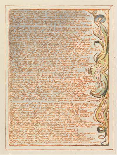 エルサレム、プレート7、生きていた-あえぎました... 作： William Blake
