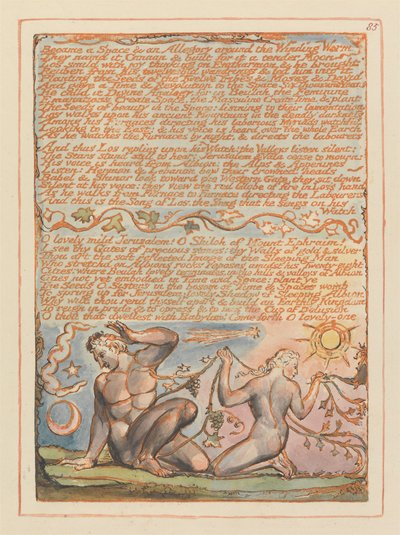 エルサレム、プレート85、スペースと寓話になりました... 作： William Blake