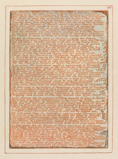 エルサレム、プレート90、フェミニンが分離する... 作： William Blake