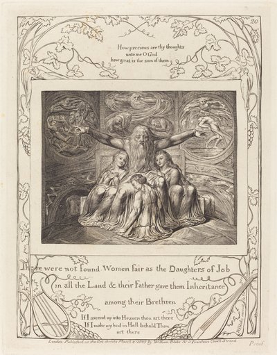 ヨブと娘たち 作： William Blake