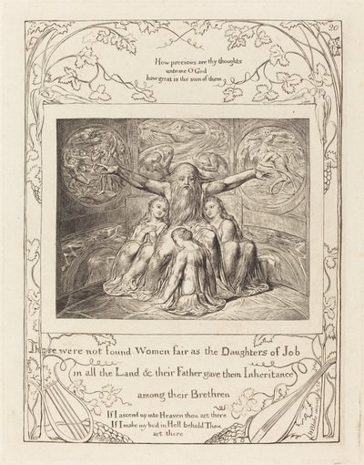 ヨブと娘たち 作： William Blake