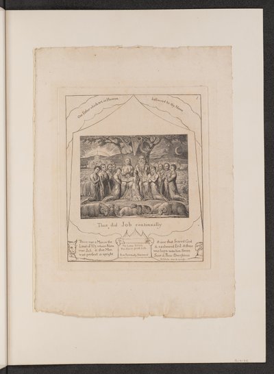 ヨブとその家族 作： William Blake