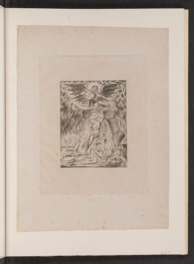 サタンに圧倒されるヨブの息子と娘 作： William Blake