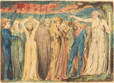 アリマタヤのヨセフがブリトン人に説教している様子、17941796年頃。 作： William Blake