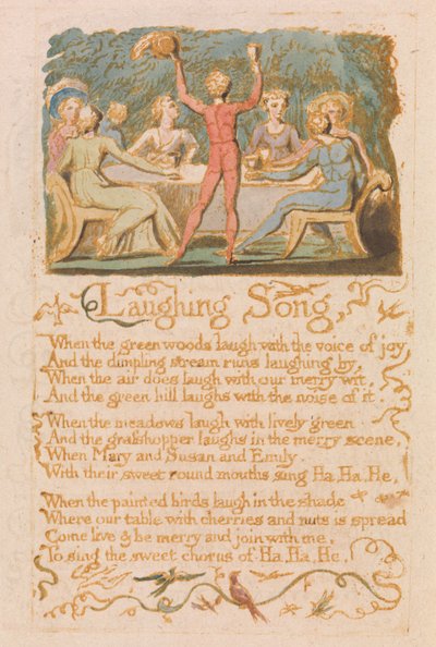 笑いの歌（図版28） 作： William Blake