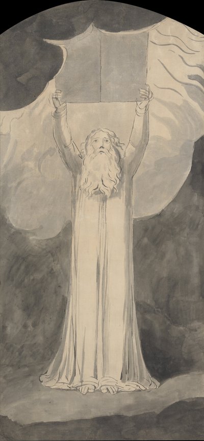 法を受け入れるモーセ 作： William Blake