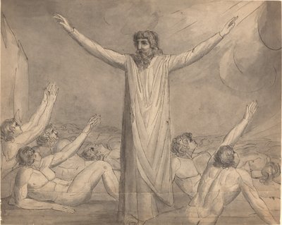 疫病にとどまるモーセ (?) [直訳] 作： William Blake