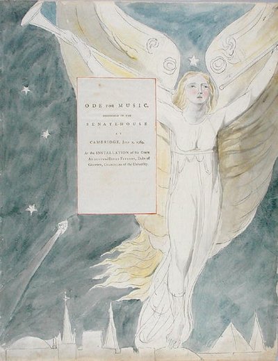 「音楽のオード」、「トマス・グレイの詩」のデザイン93 作： William Blake