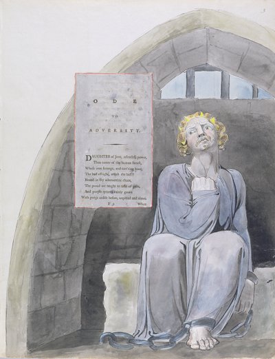 逆境へのオード、「トマス・グレイの詩」のデザイン37 作： William Blake
