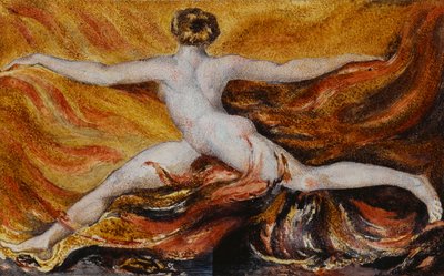 ああ！猛烈な欲望の炎：ウリゼンのプレート3、1796 作： William Blake