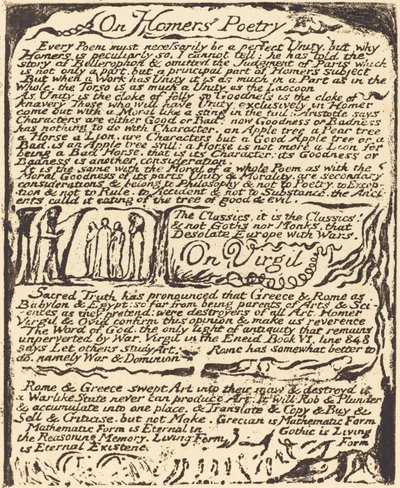 ホメロスの詩について (そして) バージルについて 作： William Blake