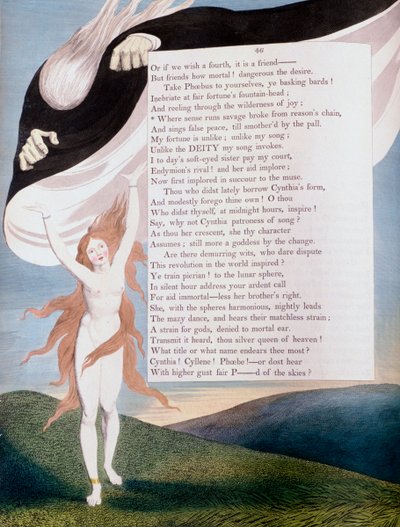 エドワード・ヤングスの夜の考え、c1797の夜からのページ46 作： William Blake