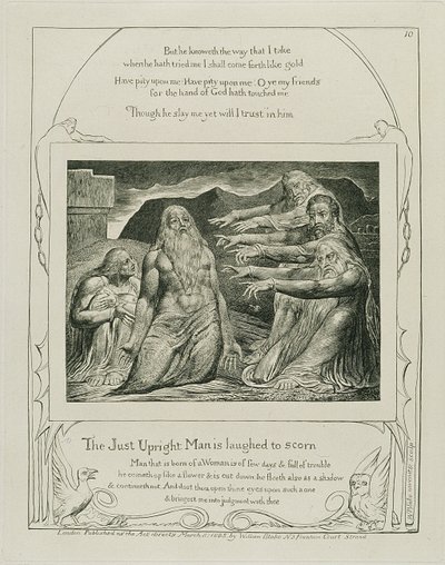 1825年の「仕事の本のイラスト」からのプレート14（彫刻） 作： William Blake