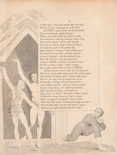 プレート 33 (72 ページ): 感覚と理性が扉を開く」 作： William Blake