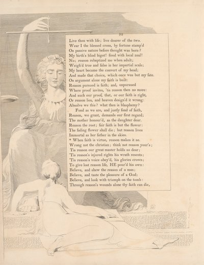 Levy 41 (sivu 92): "Kun usko on hyve, järki tekee siitä sellaisen" 作： William Blake