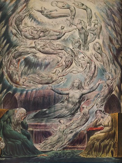 キャサリン女王の夢、c1825 作： William Blake