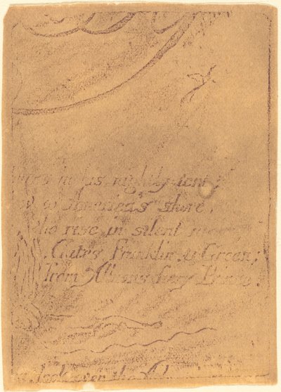 1793年の「A Prophecy（予言）」のキャンセルされたプレートの断片からの再作成。 作： William Blake