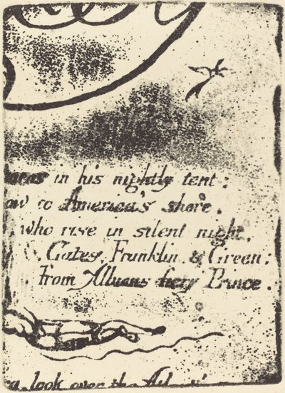 1793年の「A Prophecy（予言）」のキャンセルされたプレートの断片からの再作成。 作： William Blake