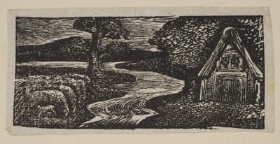 ソブリナス銀色の洪水、ヴァージルのソーントンの牧歌、1821年。 作： William Blake